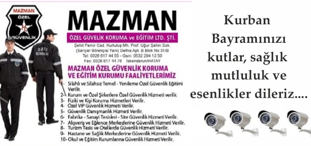 Mazman Özel Güvenlik'ten Bayram Mesajı