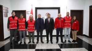 KIZILAY İSKENDERUN ŞUBE BAŞKANI VE YÖNETİMİNDEN REKTÖR DURUEL'E ZİYARET