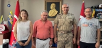 İlçe Jandarma Komutanı Binbaşı Yıldırım'dan Mega Medya'ya Veda Ziyareti