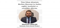 İlahiyatçı Genç Kanaat Önderi Mehmet Arslan'dan Bayram Mesajı